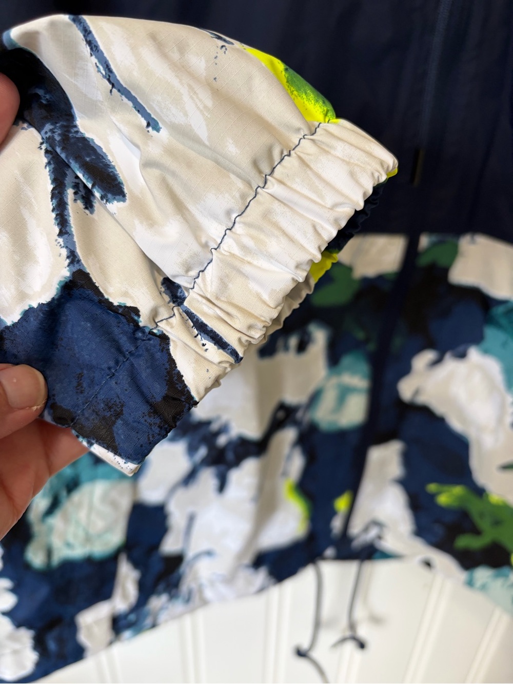 The North Face Antora Rain Hoodie Jacket Floral Print Blue Women's 3X Gorpcore - Picture 6 of 13